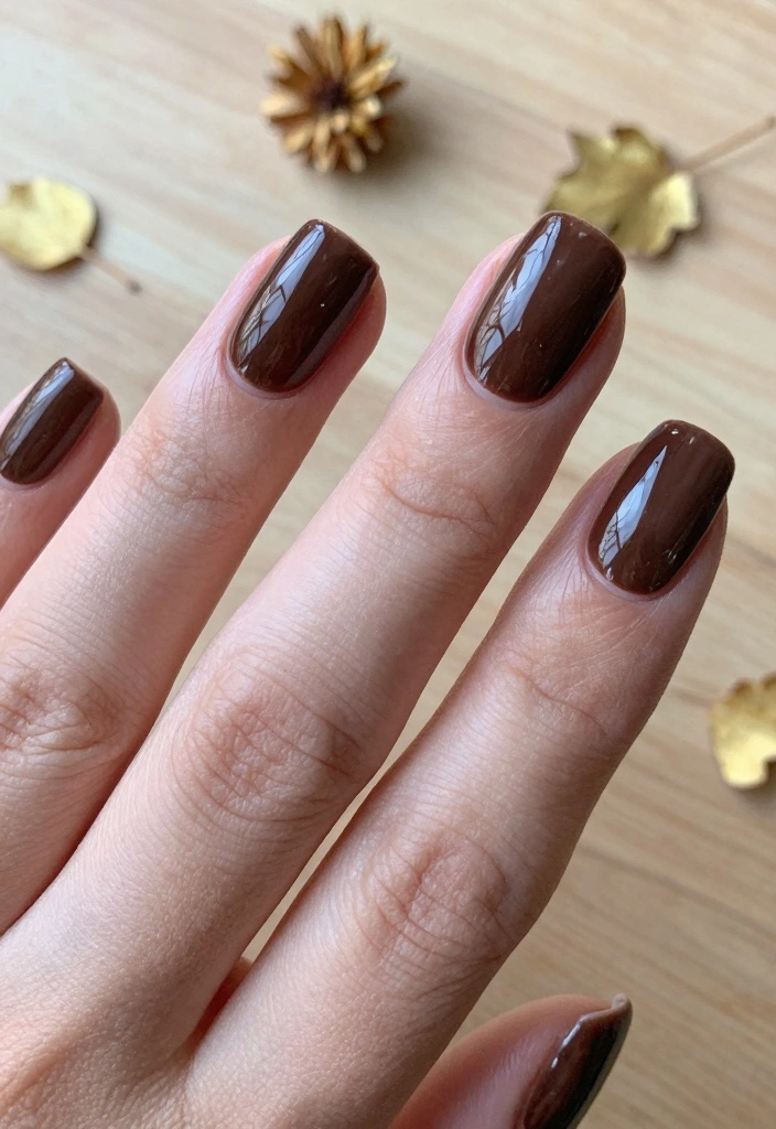 16 Autumn Nails Brown Ideas: Warm Earthy Tones - 1. Chocolate Dreams 1