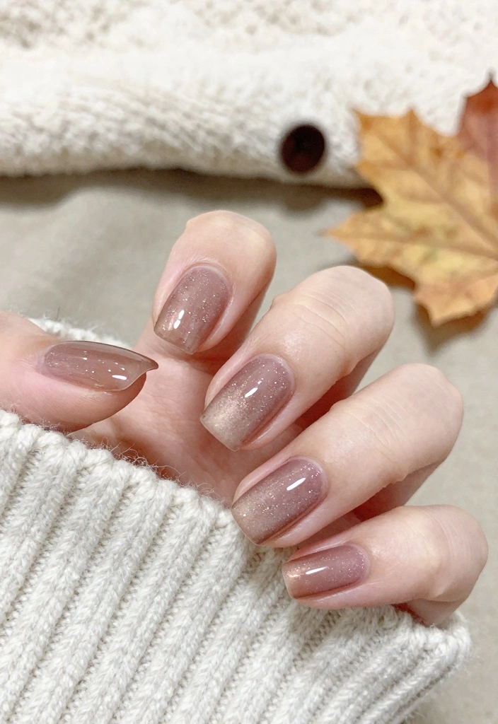 16 Autumn Nails Brown Ideas: Warm Earthy Tones - 9. Brown Sugar Tips 1