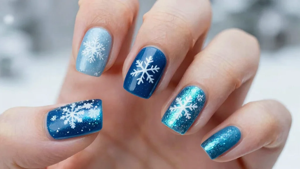 16 Blue Winter Nails Ideas Cool Frosty Vibes