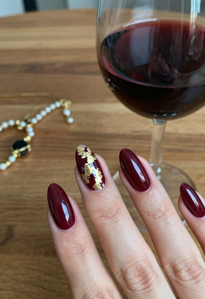 16 Dark Red Nails Ideas Rich Bold Classic - 1. Classic Burgundy Elegance 1