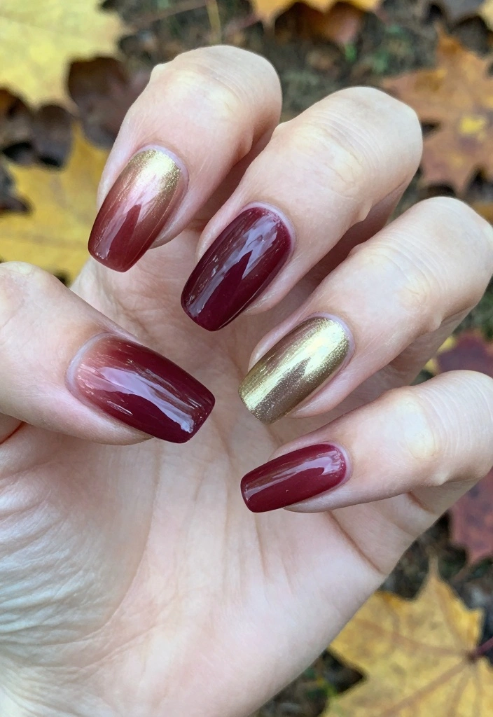 16 Easy Autumn Nails Ideas: Simple Cozy Designs - 3. Ombre Autumn Hues 1