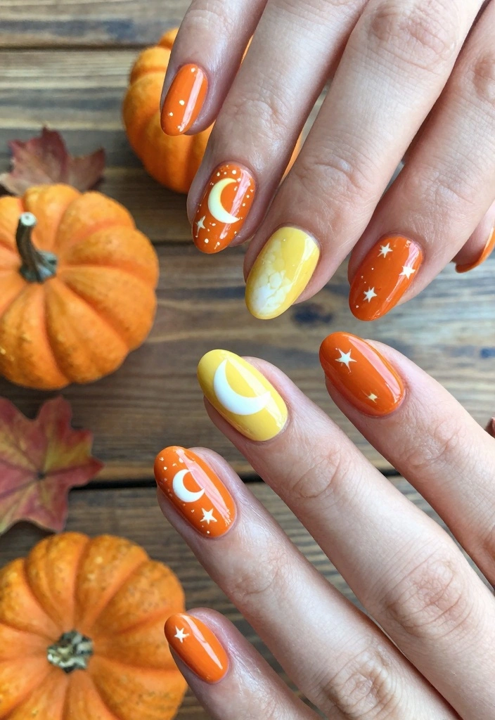 17 Autumn Nails Ideas: Trendy, Cozy, and Stylish - 10. Harvest Moon Vibes 1