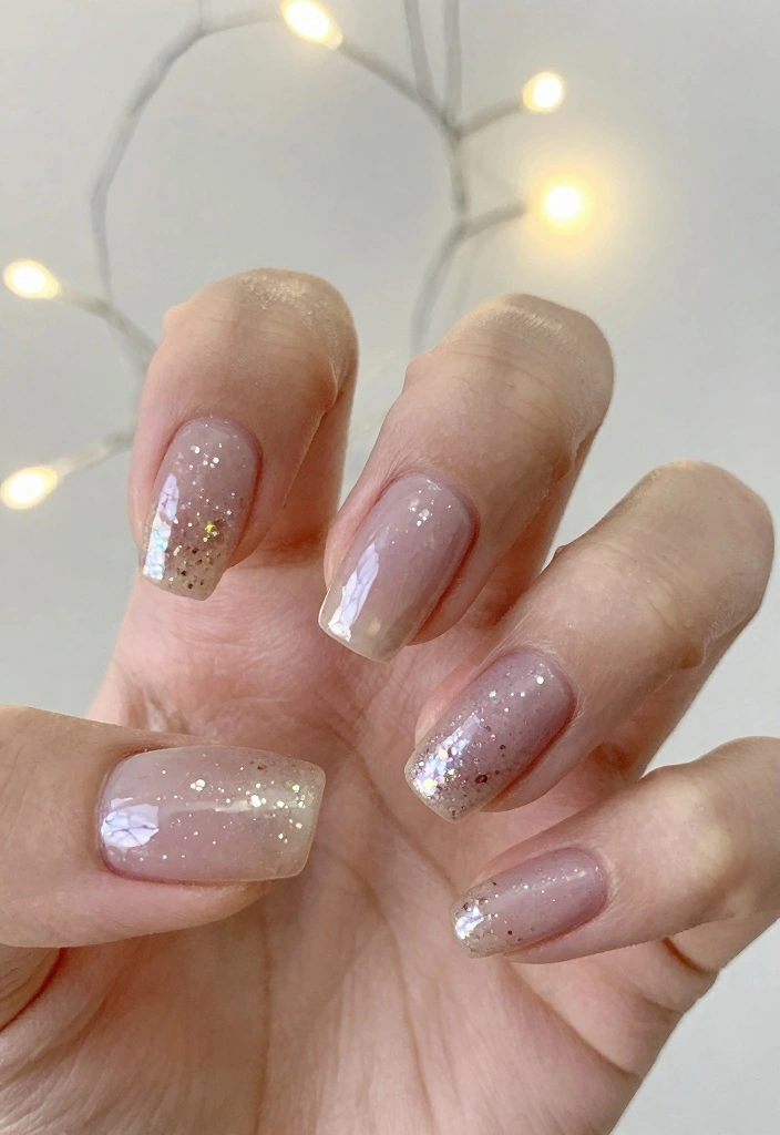 17 Autumn Nails Ideas: Trendy, Cozy, and Stylish - 14. Twinkling Fairy Lights 1