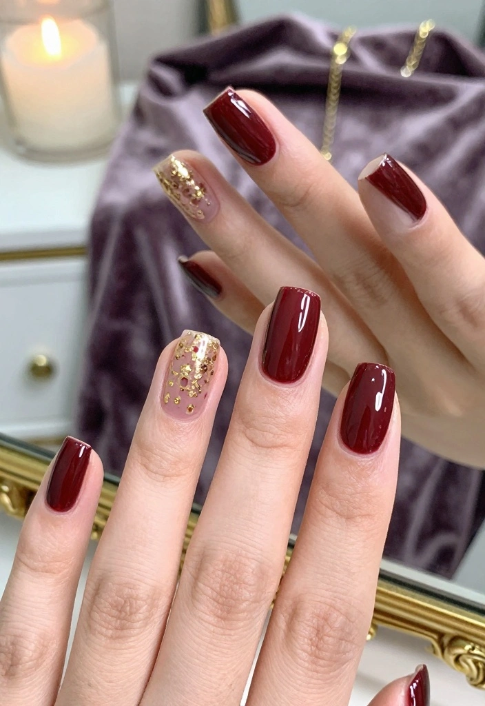 17 Autumn Nails Ideas: Trendy, Cozy, and Stylish - 3. Rich Burgundy Elegance 1