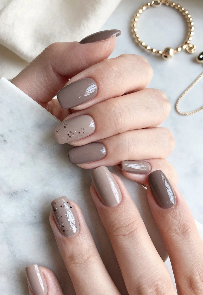 17 Autumn Nails Ideas: Trendy, Cozy, and Stylish - 8. Elegant Matte Taupe 1