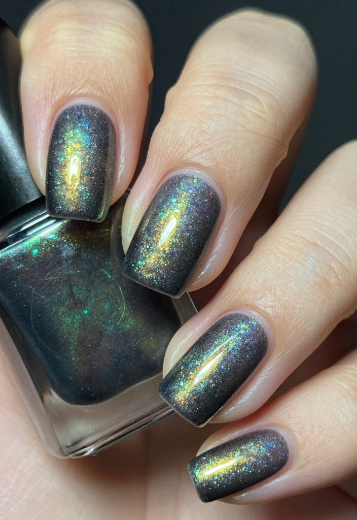 17 Black Halloween Nails Ideas Dark Spooky Chic - 12. Glow-in-the-Dark Black Nails 1