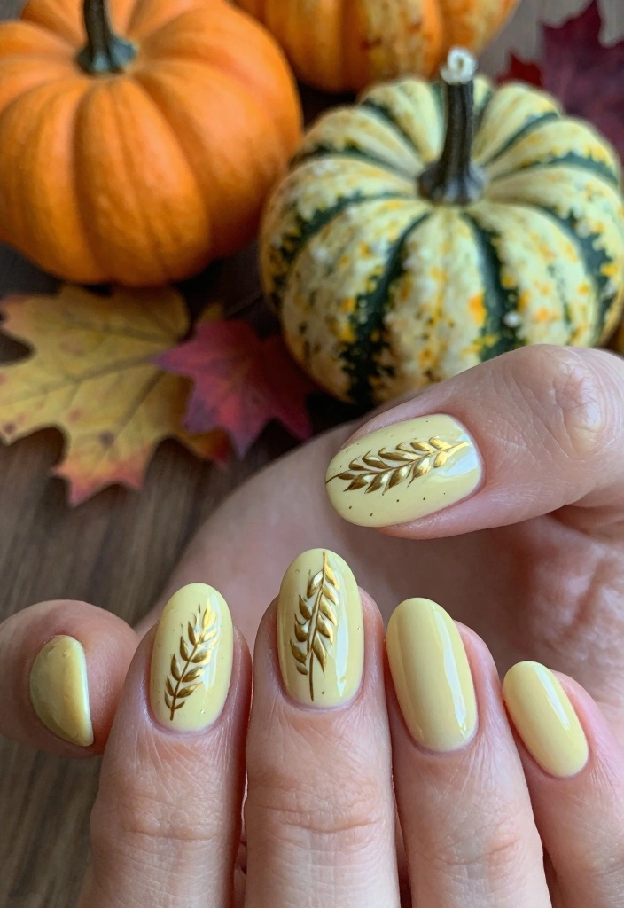 17 Cute Fall Nail Ideas 2025: Fresh Trendy Looks - 10. Harvest Moon 1