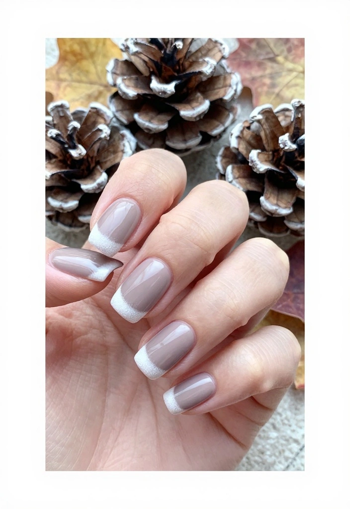 17 Cute Fall Nail Ideas 2025: Fresh Trendy Looks - 11. Frosted Tips 1
