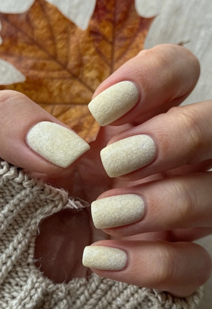 17 Cute Fall Nail Ideas 2025: Fresh Trendy Looks - 5. Cozy Sweater Textures 1
