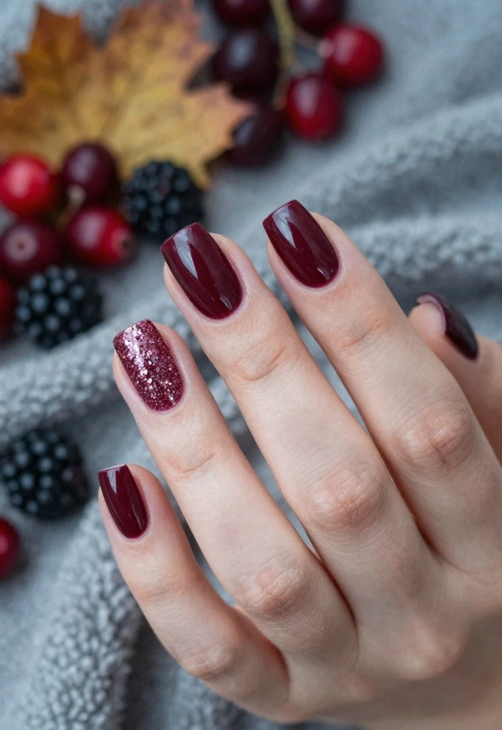 17 Cute Fall Nail Ideas 2025: Fresh Trendy Looks - 6. Berry Bliss 1