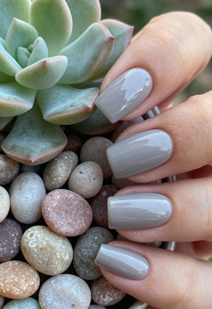 17 Early Fall Nail Colors Ideas: Soft Seasonal Shift - 10. Soft Gray 1