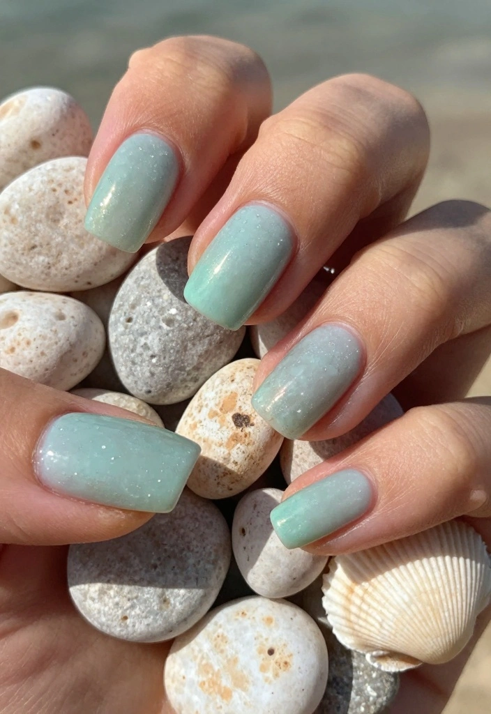 17 Early Fall Nail Colors Ideas: Soft Seasonal Shift - 12. Icy Mint 1