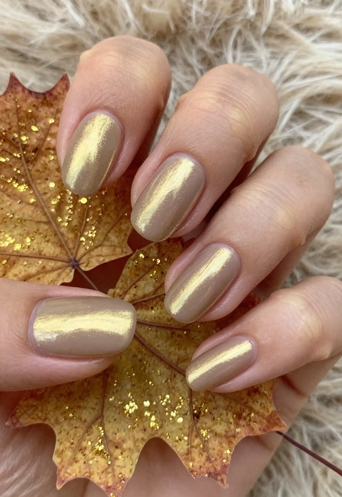 17 Early Fall Nail Colors Ideas: Soft Seasonal Shift - 13. Golden Beige 1