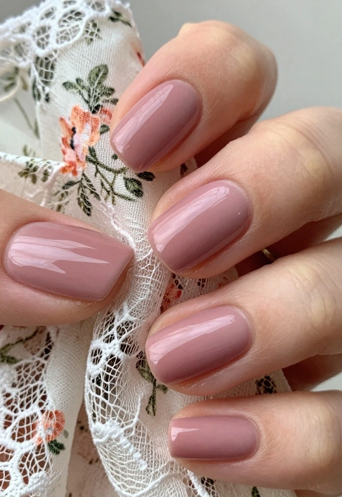 17 Early Fall Nail Colors Ideas: Soft Seasonal Shift - 14. Dusty Rose 1
