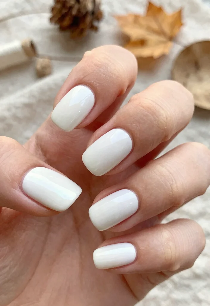 17 Early Fall Nail Colors Ideas: Soft Seasonal Shift - 17. Creamy White 1