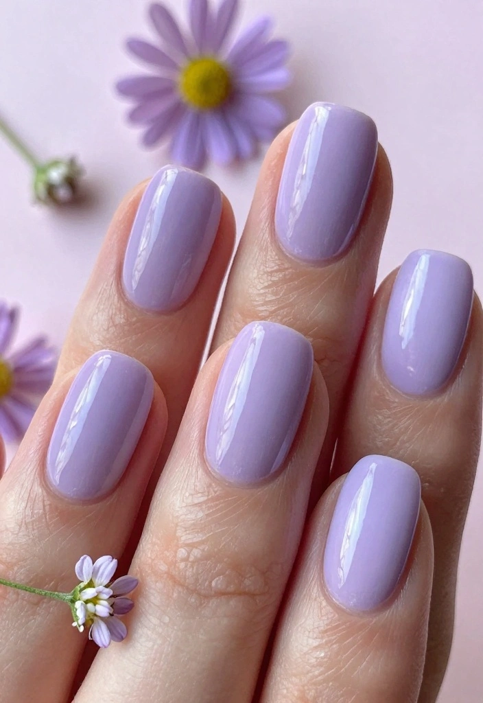 17 Early Fall Nail Colors Ideas: Soft Seasonal Shift - 5. Soft Lavender 1