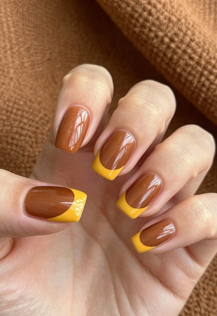 17 Fall Nail Inspo 2025: Fresh Next Season Looks - 2. Cozy Mustard Accents 1