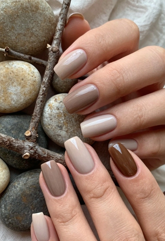 17 Fall Nail Inspo 2025: Fresh Next Season Looks - 4. Earthy Neutrals 1