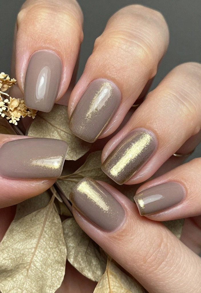 17 Fall Nail Inspo 2025: Fresh Next Season Looks - 6. Metallic Accents 1