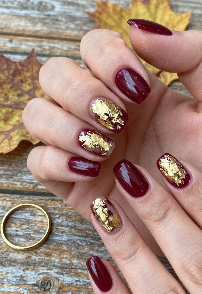 18 Autumn Nails Ideas: Cozy Chic Seasonal Looks - 3. Deep Burgundy Elegance 1