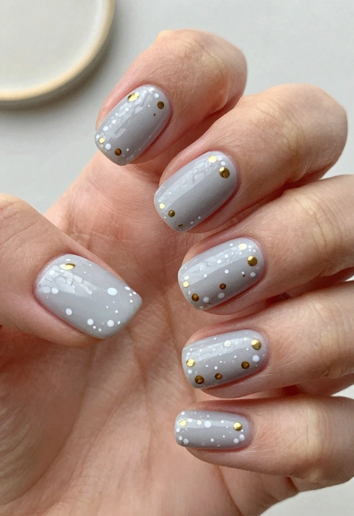 18 Autumn Nails Inspiration Ideas: Save-Worthy Minimalist Designs - 10. Tiny Dot Accents 1