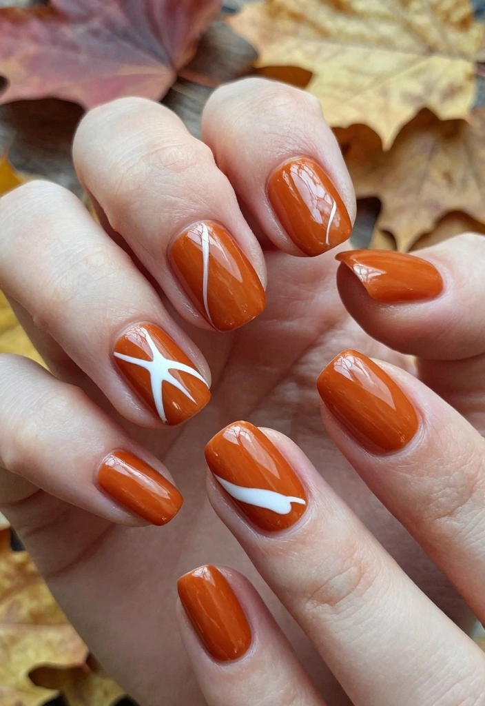 18 Autumn Nails Inspiration Ideas: Save-Worthy Minimalist Designs - 11. Burnt Orange Hues 1