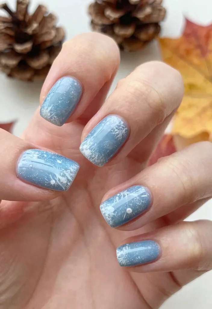 18 Autumn Nails Inspiration Ideas: Save-Worthy Minimalist Designs - 12. Frosted Fall Shades 1