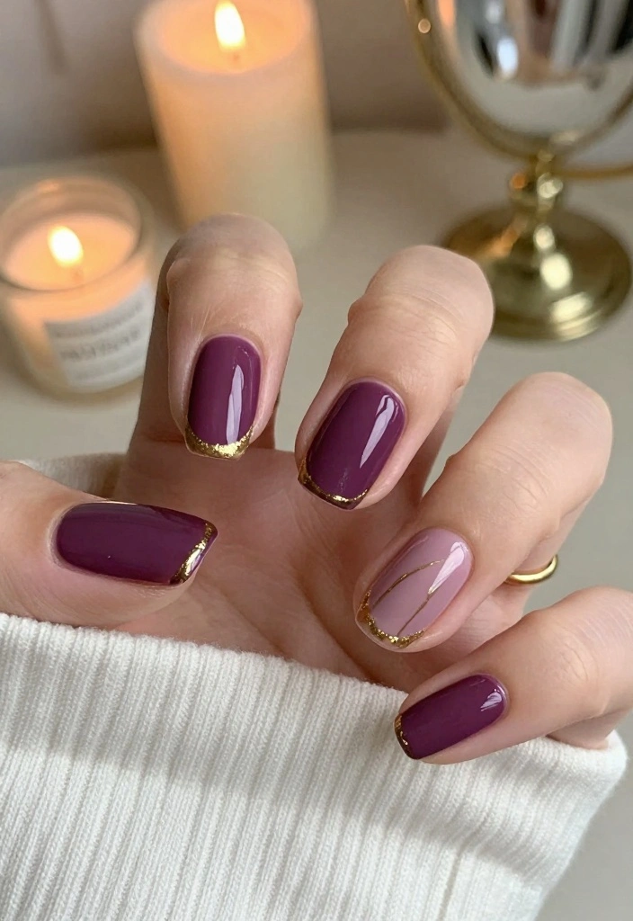 18 Autumn Nails Inspiration Ideas: Save-Worthy Minimalist Designs - 13. Gold Accents 1