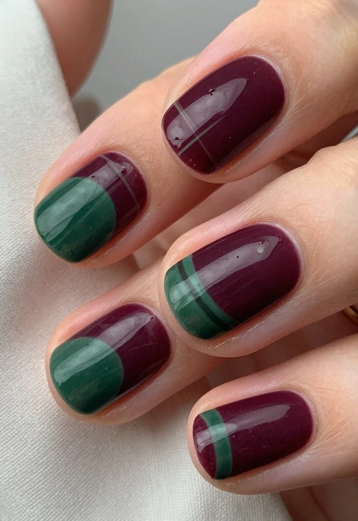 18 Autumn Nails Inspiration Ideas: Save-Worthy Minimalist Designs - 3. Minimalist Geometric Designs 1