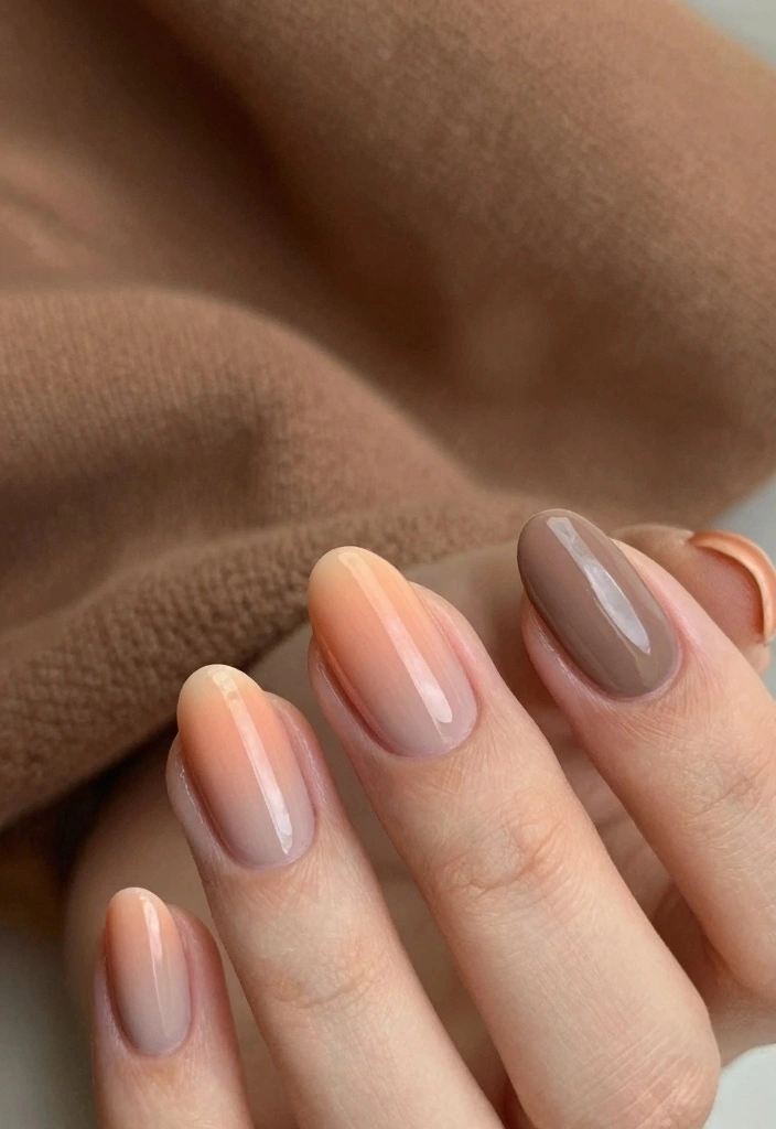 18 Autumn Nails Inspiration Ideas: Save-Worthy Minimalist Designs - 6. Warm Neutral Ombre 1