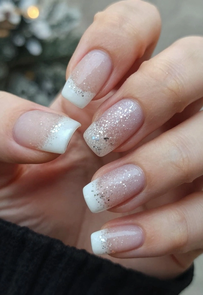 18 Christmas Nails Winter Ideas: Festive Cozy Sparkle - 14. Festive Border Nails 1