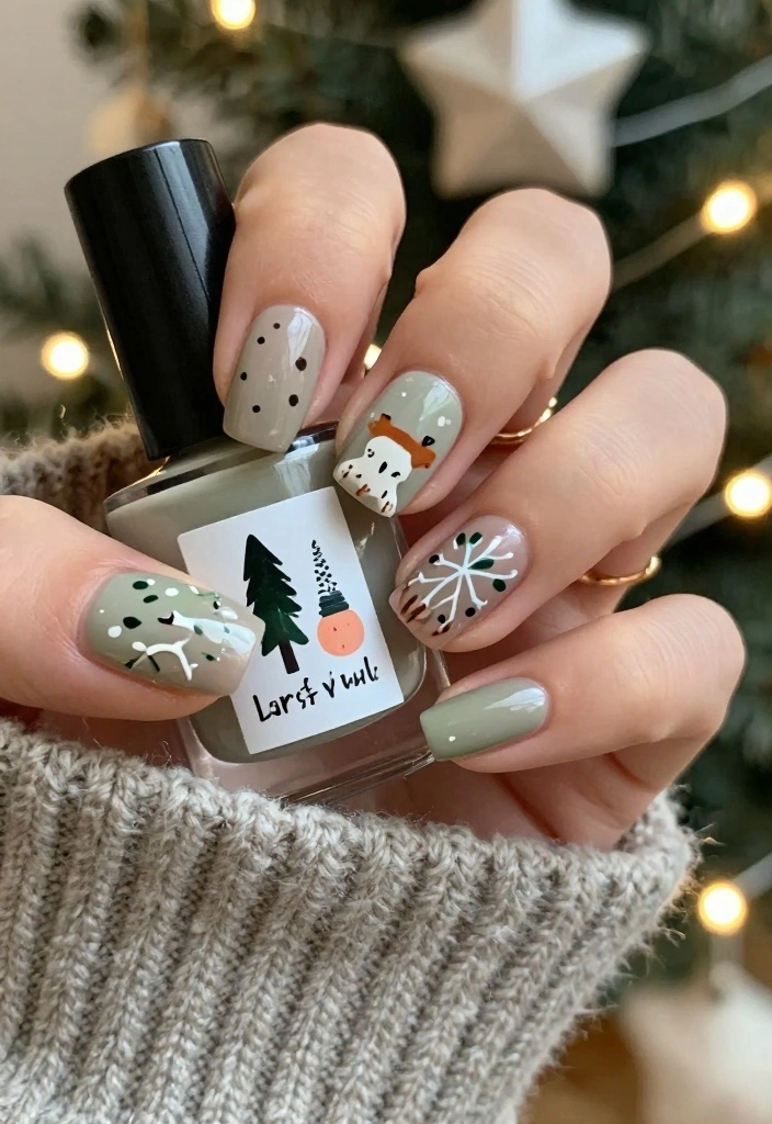 18 Christmas Nails Winter Ideas: Festive Cozy Sparkle - 15. Elegant Snowflake Designs 1