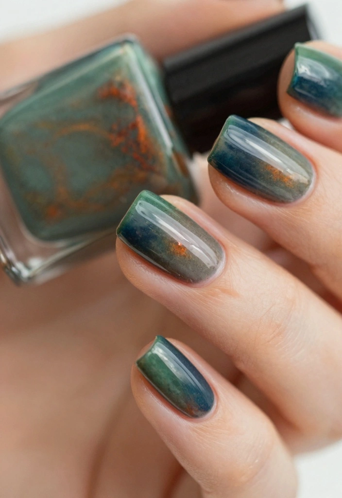 18 Dark Autumn Nails Ideas: Moody Elegant Tones - 14. Ombre Effect 1