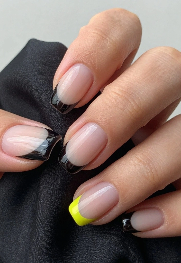 18 Dark Autumn Nails Ideas: Moody Elegant Tones - 17. Classic French Manicure with a Twist 1