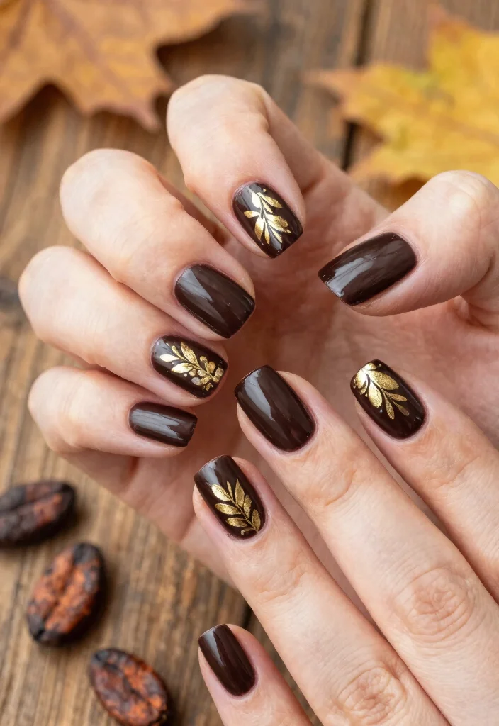 18 Dark Autumn Nails Ideas: Moody Elegant Tones - 4. Dark Chocolate 1
