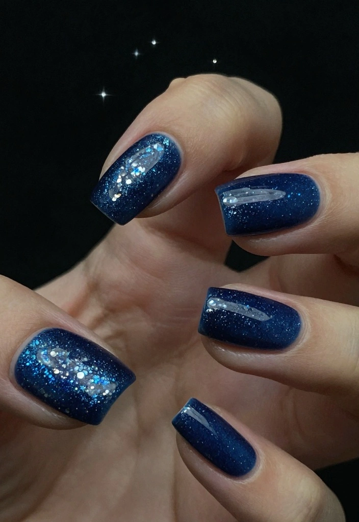 18 Dark Autumn Nails Ideas: Moody Elegant Tones - 5. Midnight Blue 1