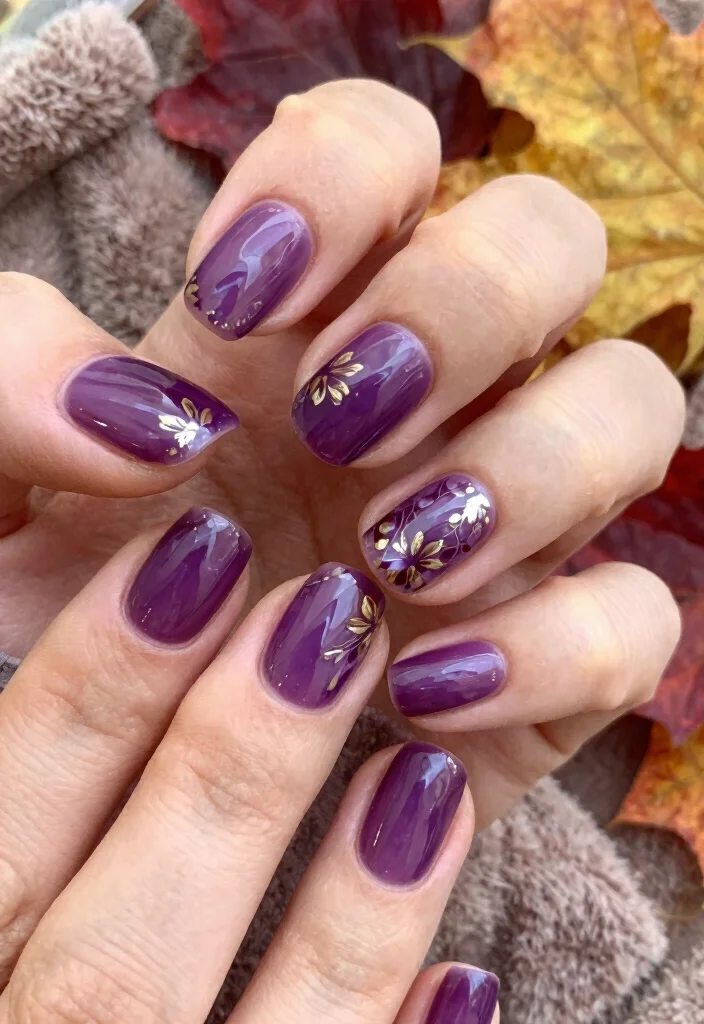 18 Dark Autumn Nails Ideas: Moody Elegant Tones - 8. Plum Purple 1