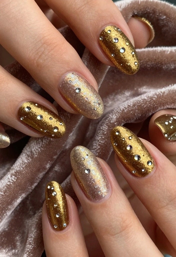18 Fall Nail Colors Ideas for a Warm Trendy Palette - 12. Golden Bronze 1