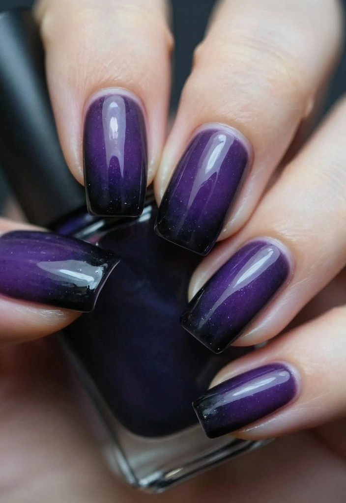 18 Goth Nails Ideas: Dark Edgy Aesthetic - 11. Gothic Ombré 1
