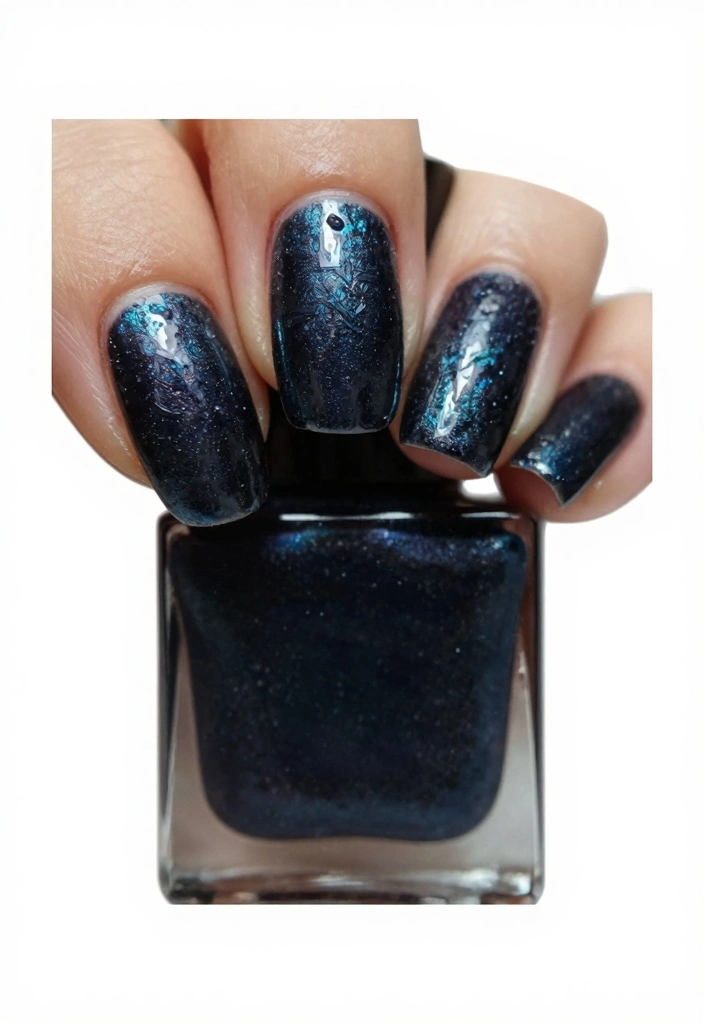 18 Goth Nails Ideas: Dark Edgy Aesthetic - 17. Chipped Dark Aesthetic 1