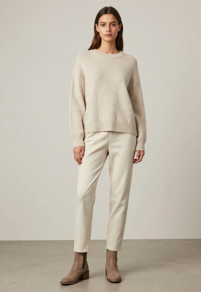 15 Camel Boots Outfit Ideas With Warm Neutral Style - 9. Minimalist Aesthetic 1