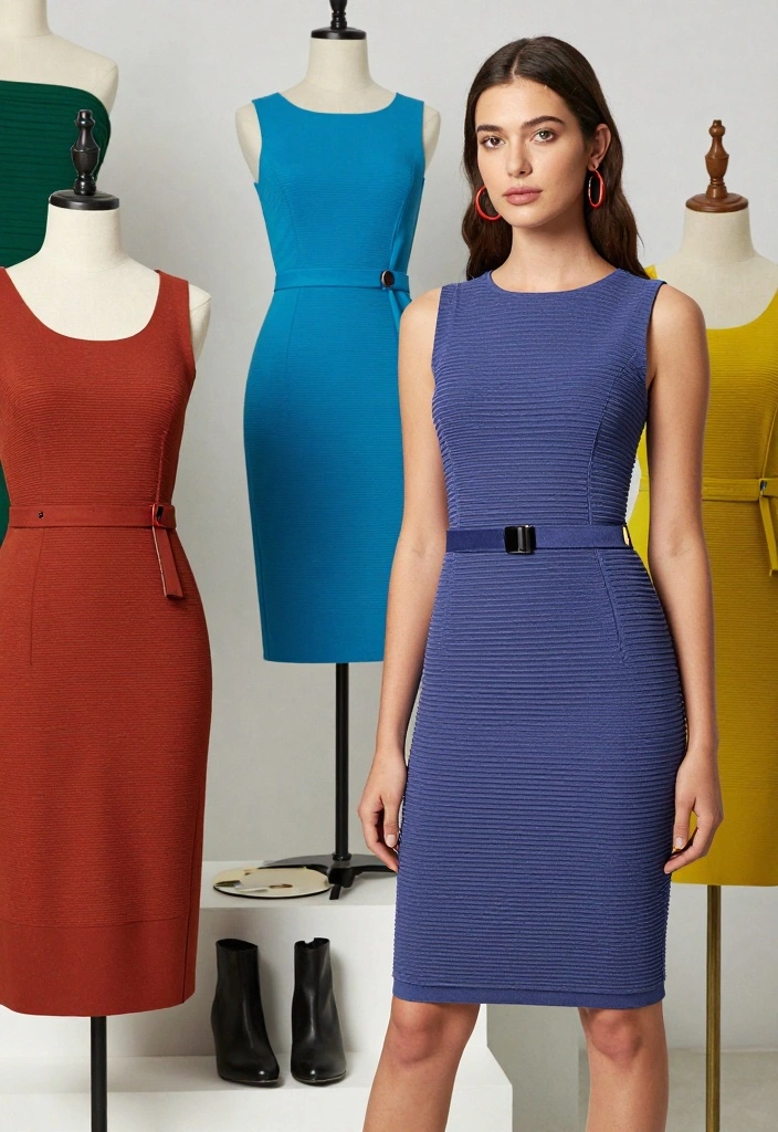 15 Classy Pencil Dress Outfit Ideas For Elegant Occasions - 14. Unique Color Combinations 1