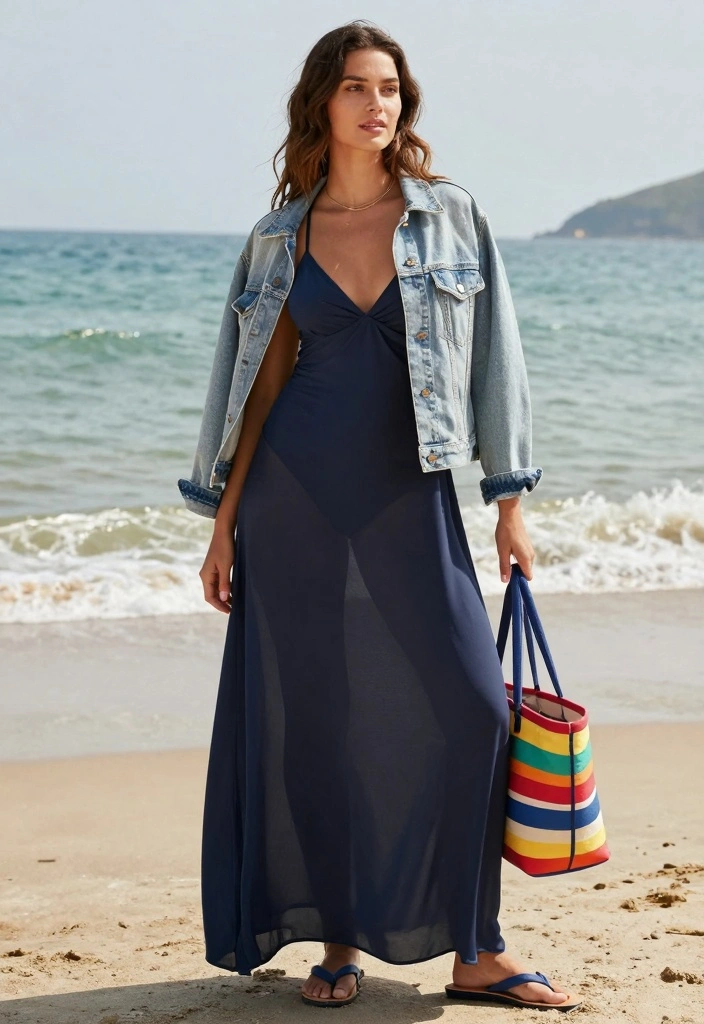 15 Jean Jacket Outfit Ideas For Easy Everyday Outfits - 15. Laid-back Beach Style 1