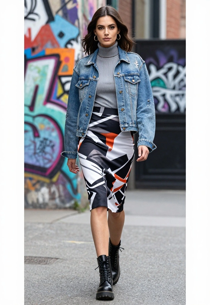 15 Jean Jacket Outfit Ideas For Easy Everyday Outfits - 5. Edgy Streetwear Fusion 1