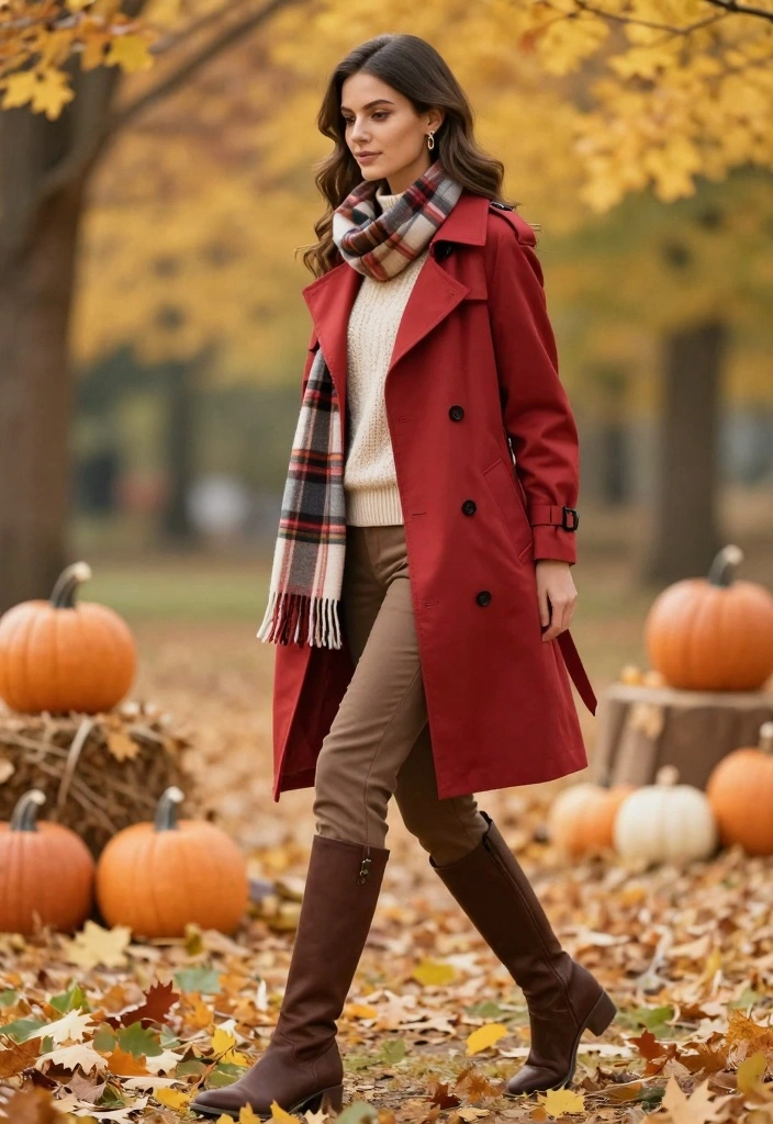15 Red Jacket Outfit Ideas That Instantly Stand Out - 8. Layering for Fall 1