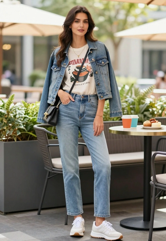 15 Straight Leg Jeans Outfit Ideas With Clean Silhouette - 1. Effortless Weekend Vibes 1