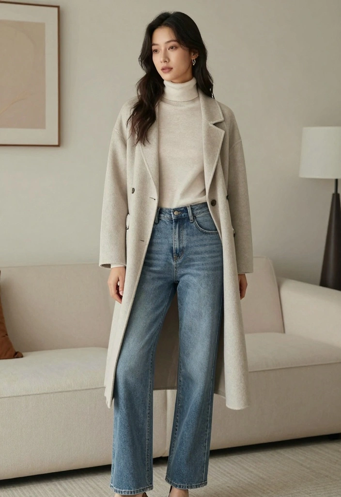 15 Straight Leg Jeans Outfit Ideas With Clean Silhouette - 14. Minimalist Style 1