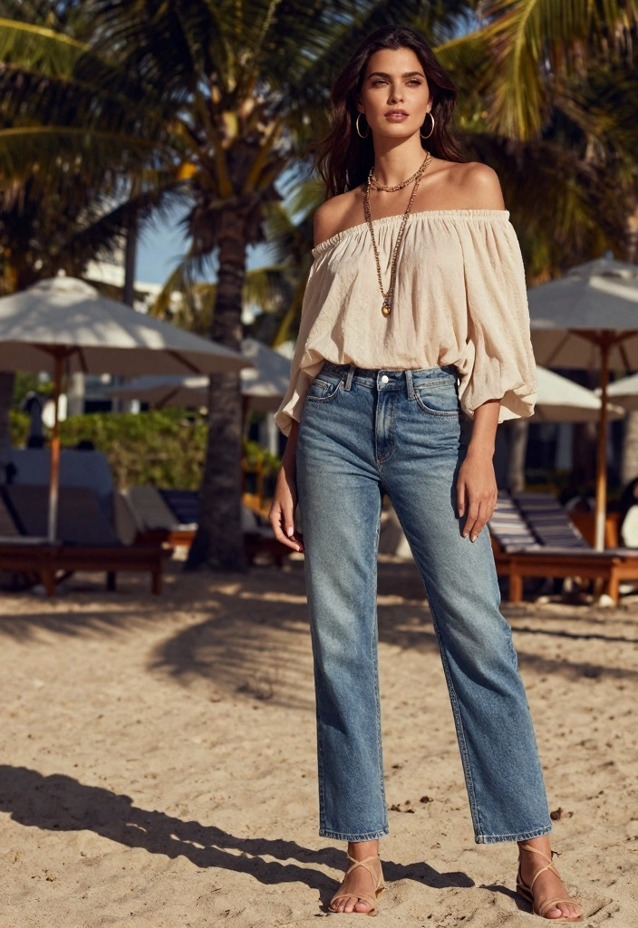 15 Straight Leg Jeans Outfit Ideas With Clean Silhouette - 3. Weekend Getaway Ready 1