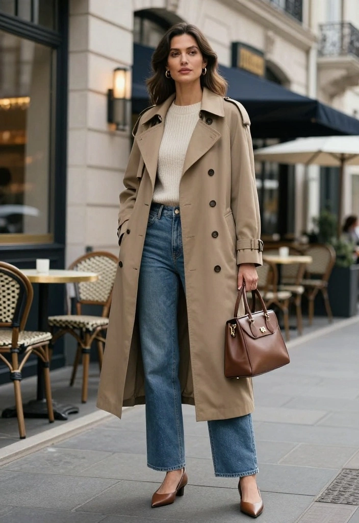 15 Straight Leg Jeans Outfit Ideas With Clean Silhouette - 8. Sophisticated Layering 1
