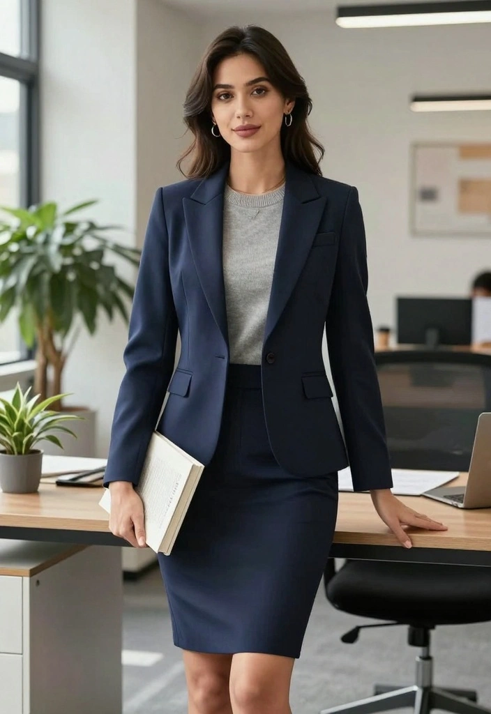 15 Sweater Over Dress Outfit Ideas For Cozy Layered Looks - 15. Layering with a Blazer Over a Dress and Sweater 1